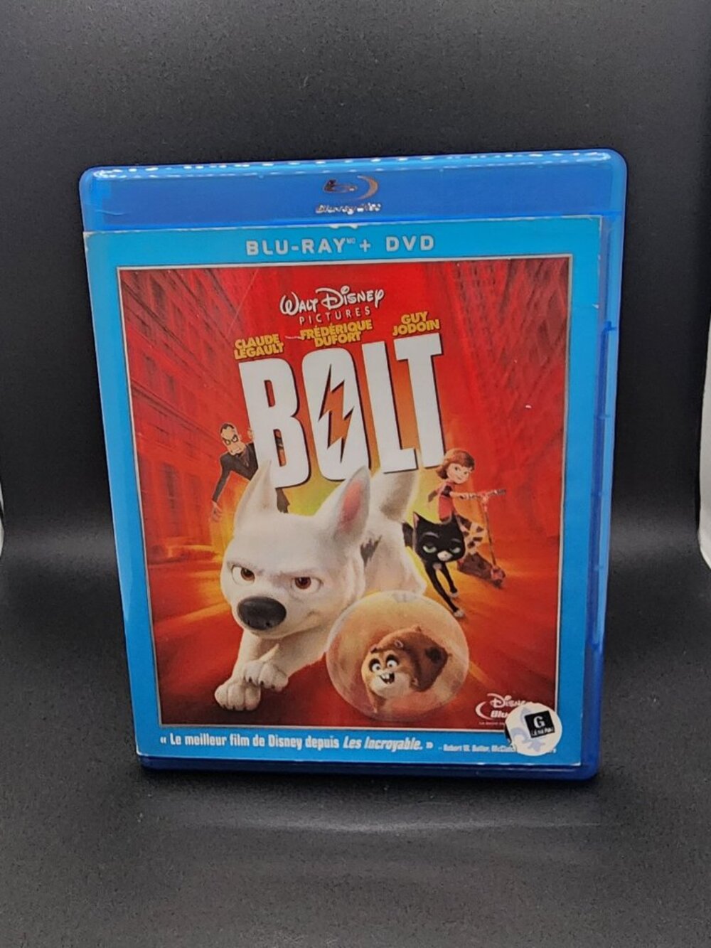 Disney Bolt Blu-ray + DVD Combo Animated Family Movie, Bilingual Edition